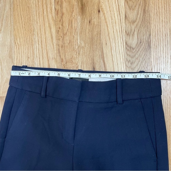 J. Crew Cropped Pants Slim Corpcore Four Seasons Navy Viscose Women’s Size 2 - Picture 5 of 12